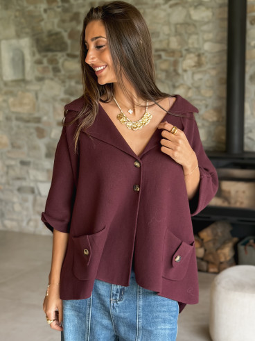 Gilet Despina - Bordeaux