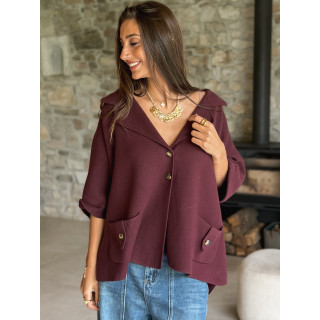 Gilet Despina - Bordeaux