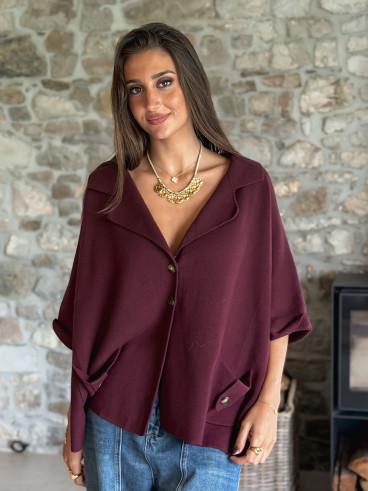 Gilet Despina - Bordeaux