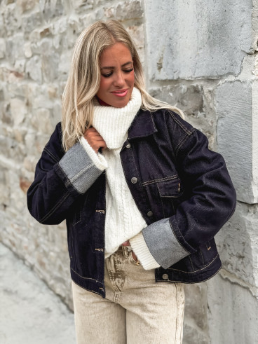 Veste en jeans Sao - Bleu