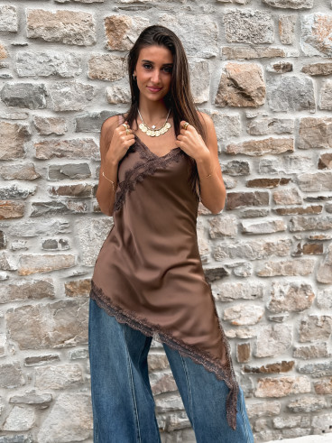 Robe courte Tanina - Café