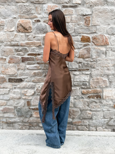 Robe courte Tanina - Café