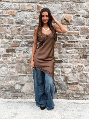 Robe courte Tanina - Café