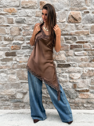 Robe courte Tanina - Café