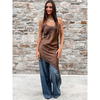 Robe courte Tanina - Café