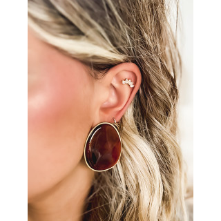 Boucles d'oreilles Constance - Chocolat