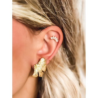 Boucles d'oreilles Lys - Doré