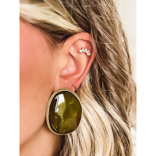 Boucles d'oreilles Constance - Kaki