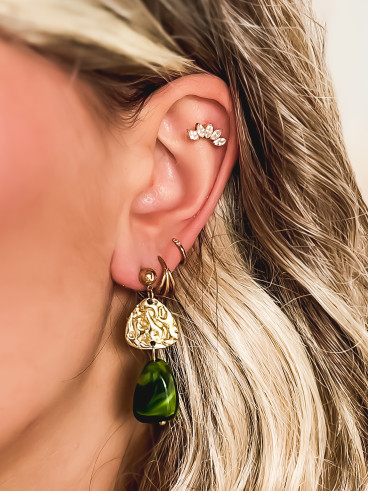 Boucles d'oreilles Mimosa - Kaki Boucles d'oreilles Mimosa - Kaki