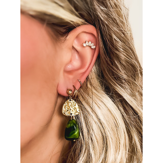Boucles d'oreilles Mimosa - Kaki