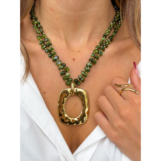 Collier Anémone - Kaki