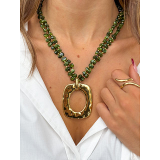 Collier Anémone - Kaki