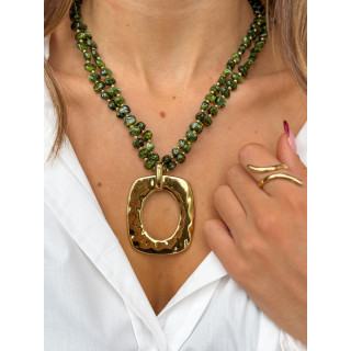 Collier Anémone - Kaki