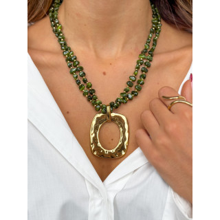 Collier Anémone - Kaki