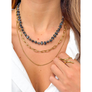 Collier Opale - Noir