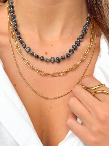 Collier Opale - Noir