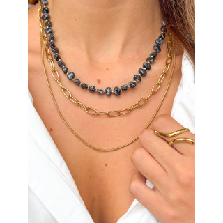 Collier Opale - Noir