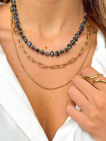 Collier Opale - Noir