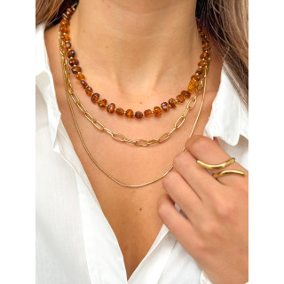 Collier Opale - Chocolat