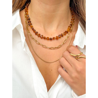 Collier Opale - Chocolat