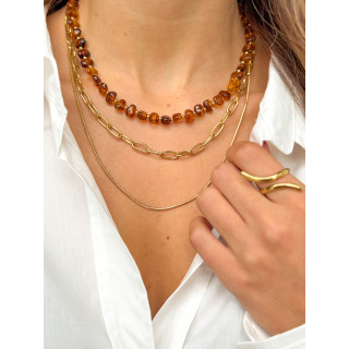 Collier Opale - Chocolat