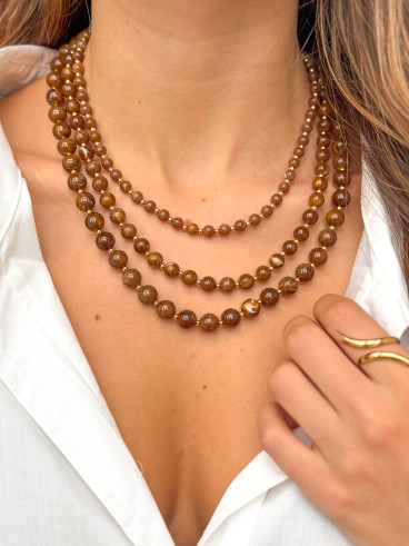 Collier Orphée - Chocolat