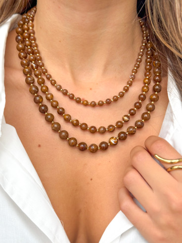 Collier Orphée - Chocolat