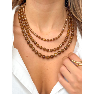 Collier Orphée - Chocolat