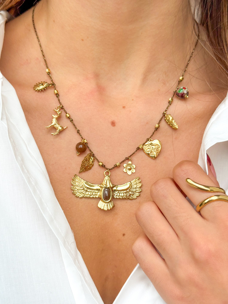 Collier Aquilae - Chocolat