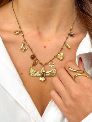 Collier Aquilae - Chocolat