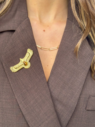 Broche "Eagle" - Doré/Camel