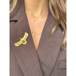 Broche "Eagle" - Doré/Camel