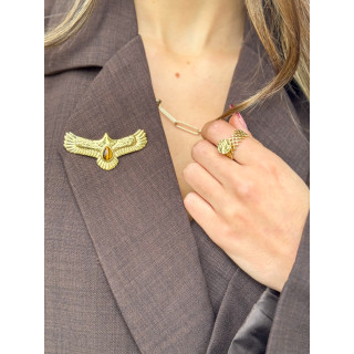 Broche "Eagle" - Doré/Camel