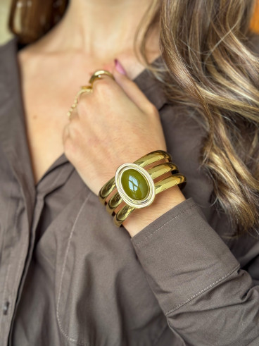 Bracelet Pervenche - Kaki