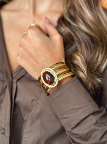 Bracelet Pervenche - Chocolat