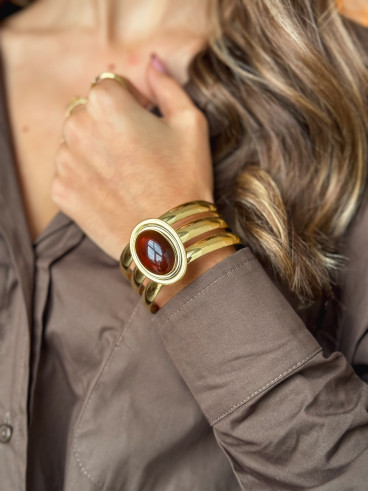 Bracelet Pervenche - Chocolat