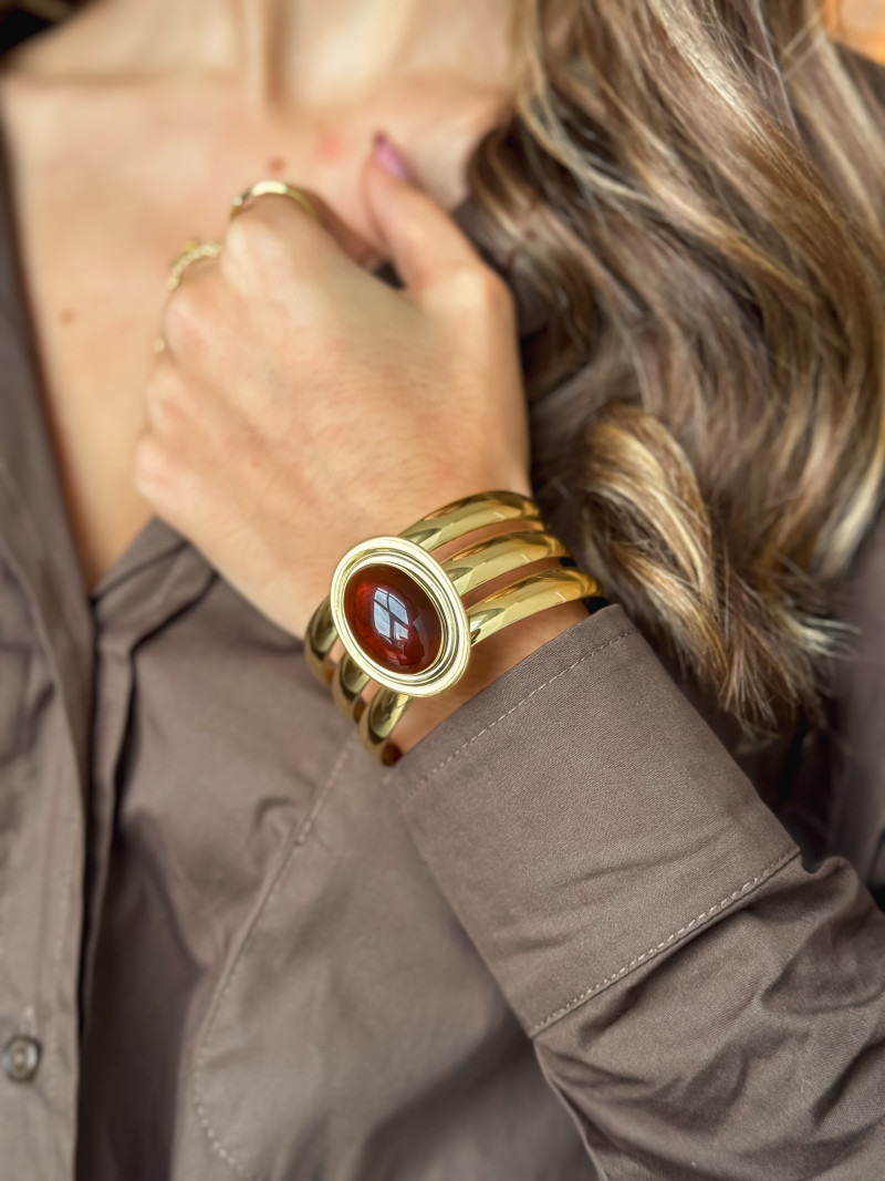 Bracelet Pervenche - Chocolat