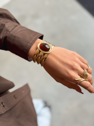Bracelet Pervenche - Chocolat