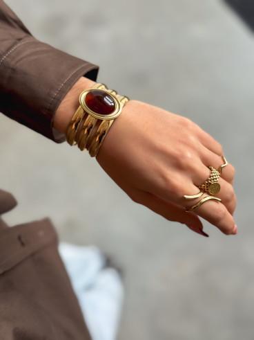 Bracelet Pervenche - Chocolat