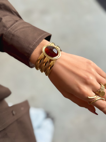 Bracelet Pervenche - Chocolat