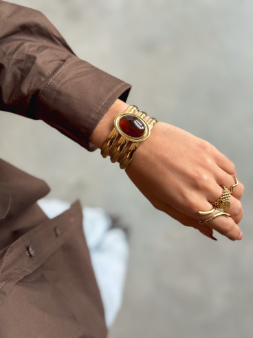 Bracelet Pervenche - Chocolat