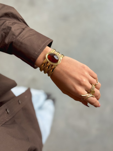 Bracelet Pervenche - Chocolat