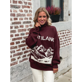 Pull "Mont blanc" - Bordeaux