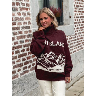 Pull "Mont blanc" - Bordeaux