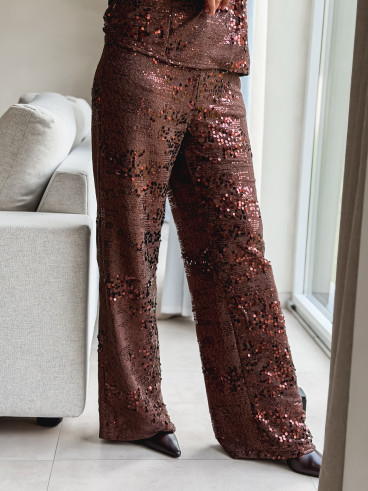 Pantalon à sequins Valéa - Marron Pantalon à sequins Valéa - Marron