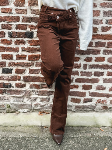 Pantalon en velour Rosina - Chocolat Pantalon en velour Rosina - Chocolat