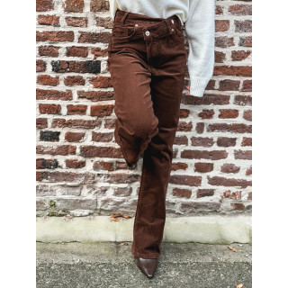Pantalon en velour Rosina - Chocolat