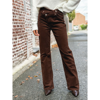 Pantalon en velour Rosina - Chocolat