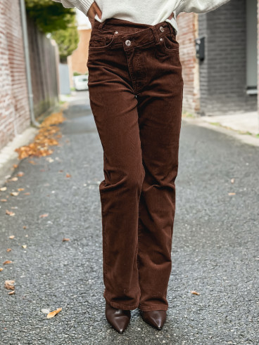 Pantalon en velour Rosina - Chocolat Pantalon en velour Rosina - Chocolat