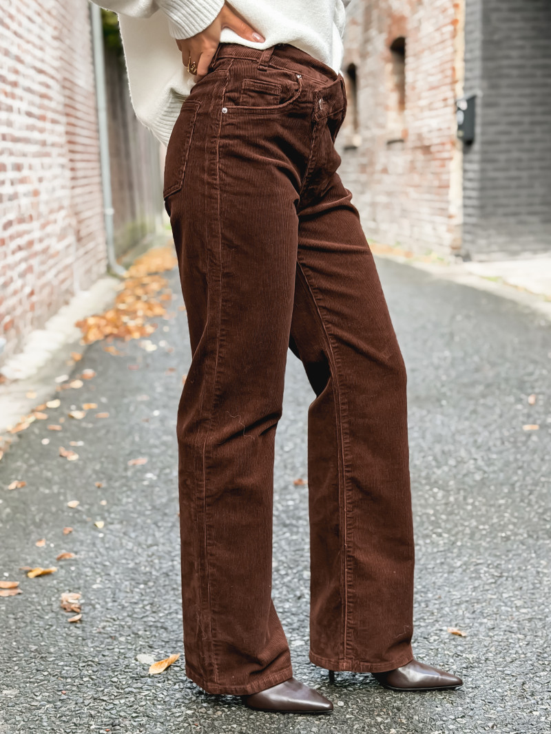Pantalon en velour Rosina - Chocolat Pantalon en velour Rosina - Chocolat
